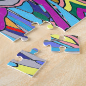 抽象芸術コーラルシーポスターアクリルプリント ジグソーパズル (側面)