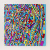 抽象芸術コーラルシーポスターアクリルプリント ジグソーパズル (横)