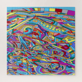 抽象芸術コーラルシーポスターアクリルプリント ジグソーパズル