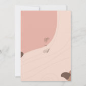 抽象芸術コーラルピンク金ゴールド幾何結婚性 招待状 (裏面)