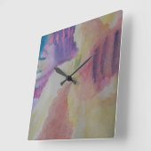 抽象芸術コーラルリーフクロック スクエア壁時計 (傾斜)