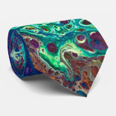 抽象芸術コーラル海タイ ネクタイ (ロール)
