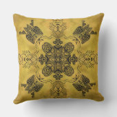 抽象芸術ゴシックの部族スケッチ繰り返しパターン アウトドアクッション (裏面)