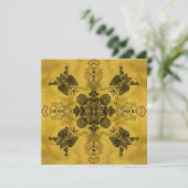 抽象芸術ゴシックの部族スケッチ繰り返しパターン カード (スタンド正面)