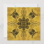 抽象芸術ゴシックの部族スケッチ繰り返しパターン カード (正面)