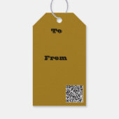 抽象芸術ゴシックの部族スケッチ繰り返しパターン ギフトタグ (裏面)