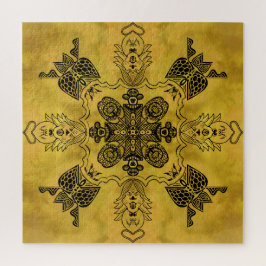 抽象芸術ゴシックの部族スケッチ繰り返しパターン ジグソーパズル