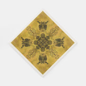 抽象芸術ゴシックの部族スケッチ繰り返しパターン スタンダードランチョンナプキン (角)