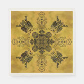 抽象芸術ゴシックの部族スケッチ繰り返しパターン スタンダードランチョンナプキン (正面)