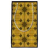 抽象芸術ゴシックの部族スケッチ繰り返しパターン スモールペーパーバッグ (正面)