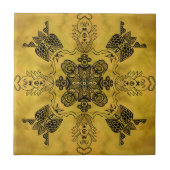 抽象芸術ゴシックの部族スケッチ繰り返しパターン タイル (正面)