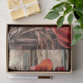 抽象芸術ゴシックガーゴイレブルーバタフライデクページ 薄葉紙 (ギフト)