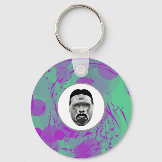 抽象芸術ゴリラキーチェーン キーホルダー (正面)