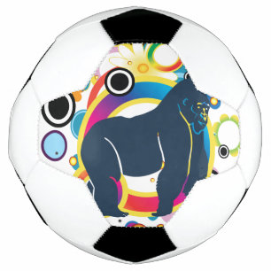 抽象芸術ゴリラサッカーボール サッカーボール
