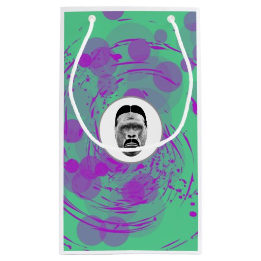 抽象芸術ゴリラ抱き枕 スモールペーパーバッグ (裏面)