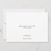 抽象芸術ゴルフとブラウンポスト結婚のお祝い 招待状 (裏面)