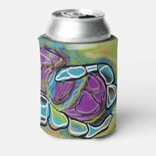 抽象芸術ゴルフをテーマにしたクーラーボックス 缶クーラー (缶裏面)