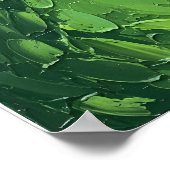 抽象芸術ゴルフグリーンテクスチャインパスト絵を描ト ポスター (角)