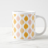 抽象芸術ゴールデンジーパターン背景 ジャンボコーヒーマグカップ (右)