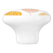 抽象芸術ゴールデンジーパターン背景 セラミックノブ (側面)