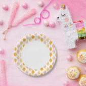 抽象芸術ゴールデンジーパターン背景 ペーパープレート (パーティー)