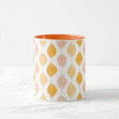 抽象芸術ゴールデンジーパターン背景 マグカップ (中央)