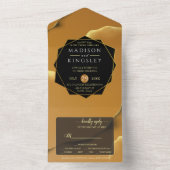 抽象芸術ゴールデンスカイ オールインワン招待状 (内側)