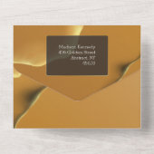 抽象芸術ゴールデンスカイ オールインワン招待状 (裏面)