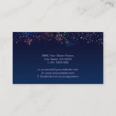 抽象芸術ゴールデンツリーカラフル – 葉 名刺 (裏面)