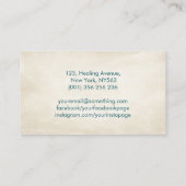 抽象芸術ゴールデンツリー水彩円 名刺 (裏面)