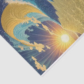 抽象芸術ゴールデンモーニングサンライズ海波 薄葉紙 (詳細)