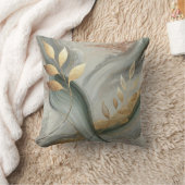 抽象芸術ゴールデンリーフアートワークスタイル14 クッション (ブランケット)