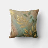 抽象芸術ゴールデンリーフアートワークスタイル7 クッション (裏面)