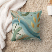 抽象芸術ゴールデンリーフアートワークスタイル9 クッション (ブランケット)