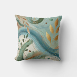 抽象芸術ゴールデンリーフアートワークスタイル9 クッション