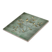 抽象芸術ゴールデン葉 タイル (側面)