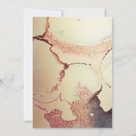 *~*抽象芸術ゴールドフォイルグリッターエレガントな結婚式 招待状 (裏面)