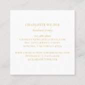 抽象芸術ゴールドフォイルサークルスクウェア赤 スクエア名刺 (裏面)