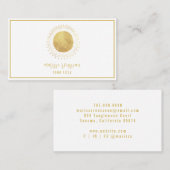 抽象芸術ゴールドフォイルサークルスクエア 名刺 (正面/裏面)