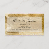 抽象芸術ゴールドフォイルトレンディーヘアメイクアップ 名刺 (裏面)