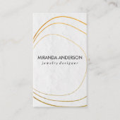 抽象芸術ゴールドフォイル | モダン芸術的 名刺 (正面)