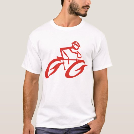 抽象芸術サイクラスポーツTシャツ Tシャツ (正面)