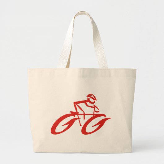 抽象芸術サイクルスポーツトートバッグ ラージトートバッグ (正面)