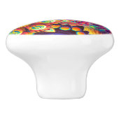 抽象芸術サイケデリックカラードレスザー セラミックノブ (側面)