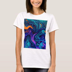 抽象芸術サイケデリックカラー装飾用クッション Tシャツ