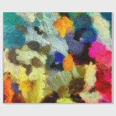 抽象芸術サイケデリックグランジ背景図 ラッピングペーパー (フラット)