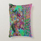 抽象芸術サイケデリックグルーヴィーパープルセダム アクセントクッション (正面(垂直))