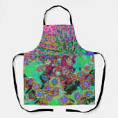 抽象芸術サイケデリックグルーヴィーパープルセダム エプロン (正面)