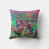 抽象芸術サイケデリックグルーヴィーパープルセダム クッション (裏面)