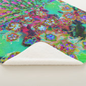 抽象芸術サイケデリックグルーヴィーパープルセダム シェルパブランケット (3/4)